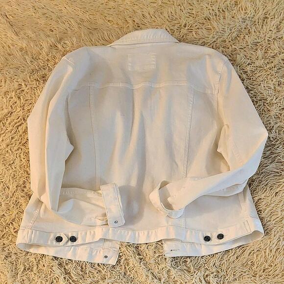 LOFT White Trucker Jacket Cropped XXL NWT - Picture 3 of 3
